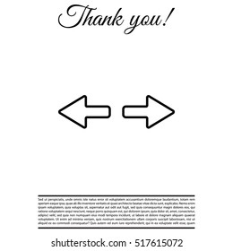 arrow to left and right line icon