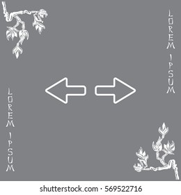 arrow to left and right line icon