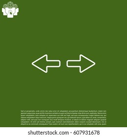 arrow to left and right line icon