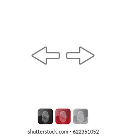 arrow to left and right line icon