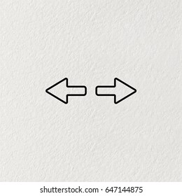 arrow to left and right line icon