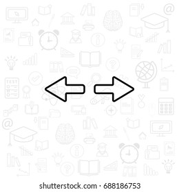 arrow to left and right line icon