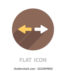 arrow to left and right. vector illustration