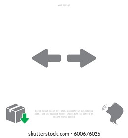 arrow to left and right. vector illustration