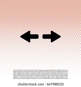 arrow to left and right. vector illustration