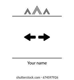 arrow to left and right. vector illustration