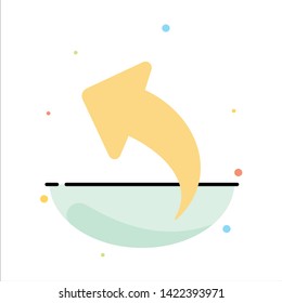 Arrow, Left, Up, Arrows Abstract Flat Color Icon Template