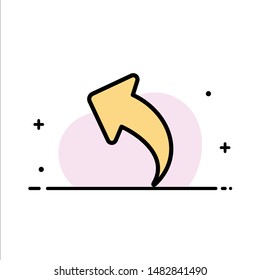 Arrow, Left, Up, Arrows  Business Flat Line Filled Icon Vector Banner Template