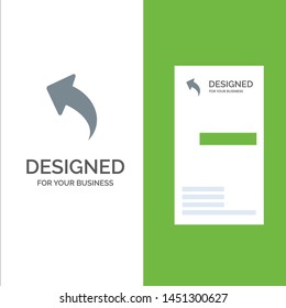 Arrow, Left, Up, Arrows Grey Logo Design and Business Card Template