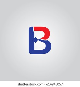 arrow in letter B icon to logo company