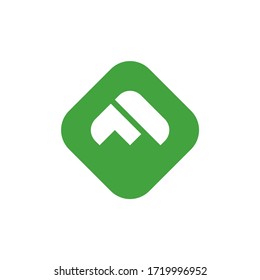 up arrow letter F logo vector