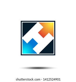 Arrow letter H icon vector logo template illustration trendy design.
