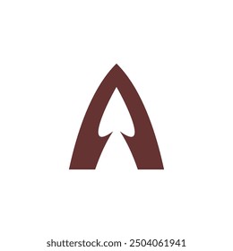 arrow letter a icon logo vector design