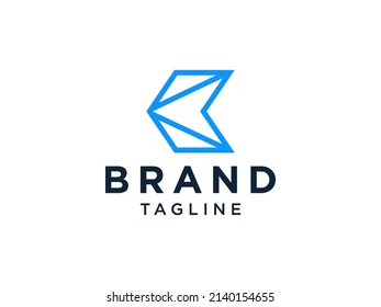 Plantilla de logotipo de diseño del logotipo de construcción del edificio de la letra de flecha K
