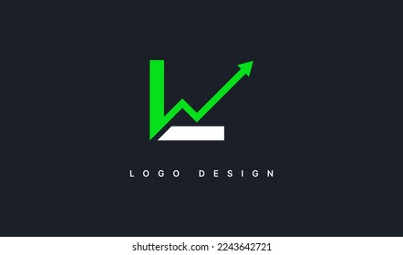 Arrow letter L logo design, creative letter mark suitable for company brand identity, business chart  graph logo template swoosh logo, black and yellow concept.