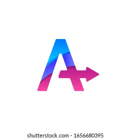 arrow letter A logo design