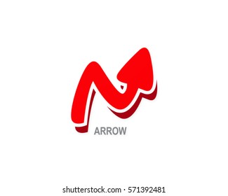 arrow letter n vector logo