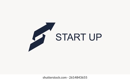 Arrow with letter s logo, arrow and fast logo vector icon template