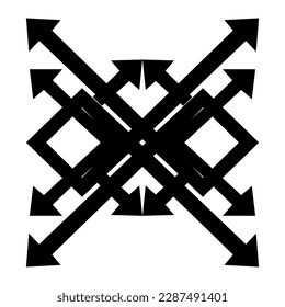 arrow letter x logo concept. crossed arrows