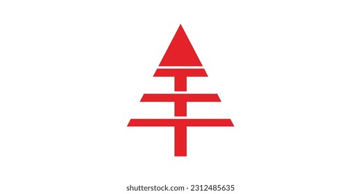 Imagen vectorial del logotipo de la compañía de formas de nivel superior de flecha