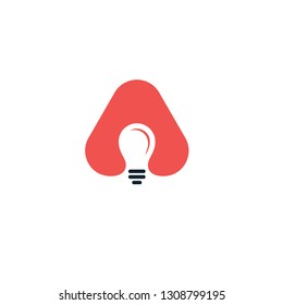 Arrow Light Bulb Launch into the Sky Logo Vector Design - Vector 