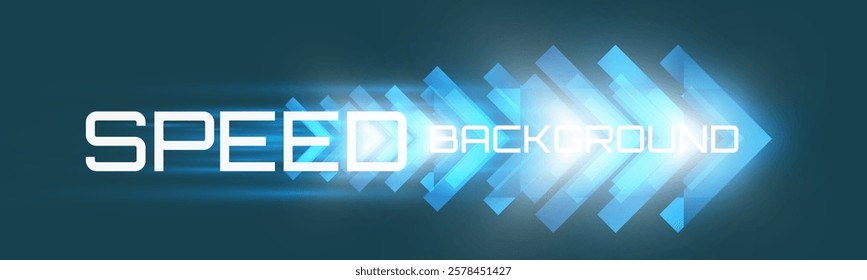 Arrow light speed motion background with futuristic glowing arrows and light streaks.