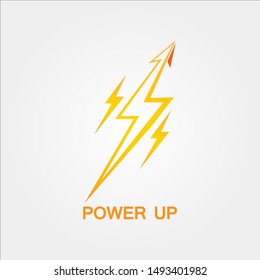 Arrow UP Lightning Power Logo, Icons, Template - Vector Eps 10