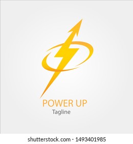 Arrow UP Lightning Power Logo, Icons, Template - Vector Eps 10