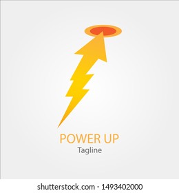 Arrow UP lightning power logo, icons, template - vector eps 10
