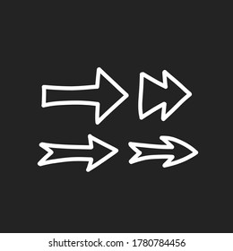 Arrow line art icon vector for online template, illustration logo in trendy style.