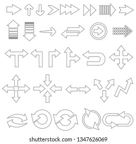 Arrow Line Art Illustration set