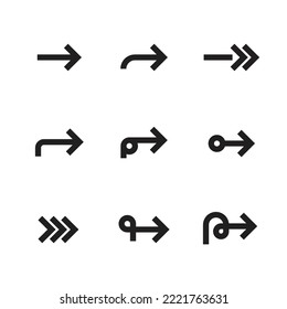 Arrow Line Art Vector Icon
