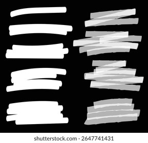 Arrow line chalk hand drawn brush vector set. Grunge square, spiral, arrow element scribble line brush hand drawn sketch design. Grunge abstract chalk, crayon pencil style. Vector illustration.