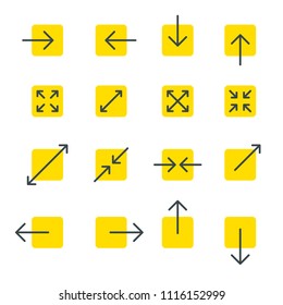 Arrow line collection. Touch screen gestures icons set
