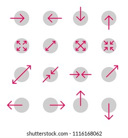 Arrow line collection. Touch screen gestures icons set

