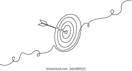 Línea de flecha de arte continuo uno arriba dibujando el icono de dirección de destino hacia abajo. Ilustración de flecha de línea continua Finanzas Crecimiento del negocio Esquema de crecimiento de un solo círculo de trabajo Vector Proceso de signo doodle alrededor de crecer.