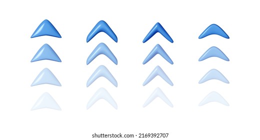 Arrow Line Direction. Set Of 3D Arrow Moving Or Animation. Vector Illustration Isolated On White Background