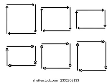 Arrow Line Frame Straight Border