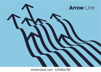Arrow line graphic design 
