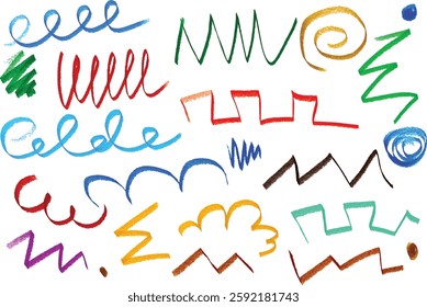 arrow line hand brush chalk sketch pencil drawn vector crayon scribble element kid texture stroke marker frame mark pen icon doodle square blackboard handwritten design check shape abstract chalkboard