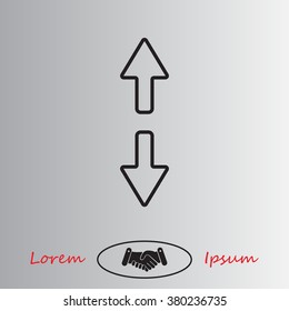 Arrow line icon