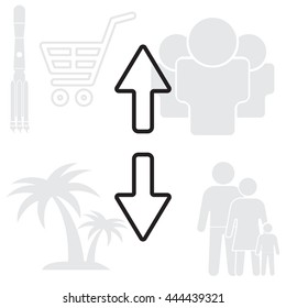 Arrow line icon