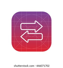 arrow line icon