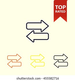 arrow line icon