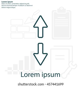 Arrow line icon