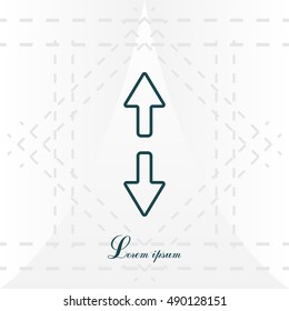 Arrow line icon