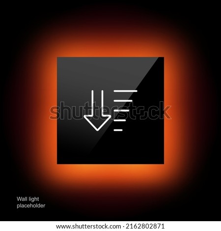 Arrow line icon. Analytics, list, graph, order, ascending and descending sort button. Infographic concept. Glassmorphism style. Vector line icon for Business and Advertising