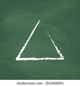 Flecha arriba línea Icono diseño tiza blanca. Dibuja una imagen en la pizarra.