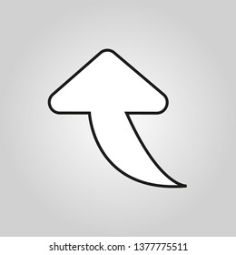 The arrow line icon. Direction and arrow, navigation symbol. Flat Vector illustration eps10