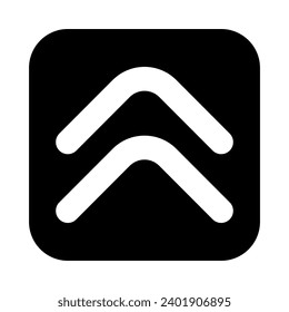 icono de línea de flecha hacia arriba, signo de vector de contorno de dirección, pictograma de estilo lineal aislado en blanco. ilustración de logotipo